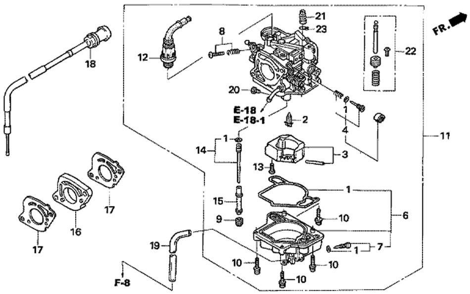  honda BF15D3 SHU Carburetor