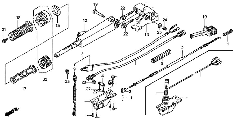    honda BF15 D3 SHU Handlebar