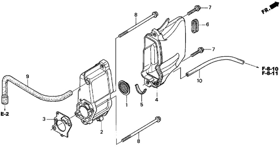   honda BF 15D3 SHU Muffler Cover