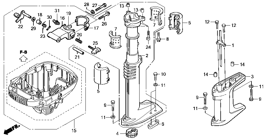    honda BF 2,3 D6 SC-HU