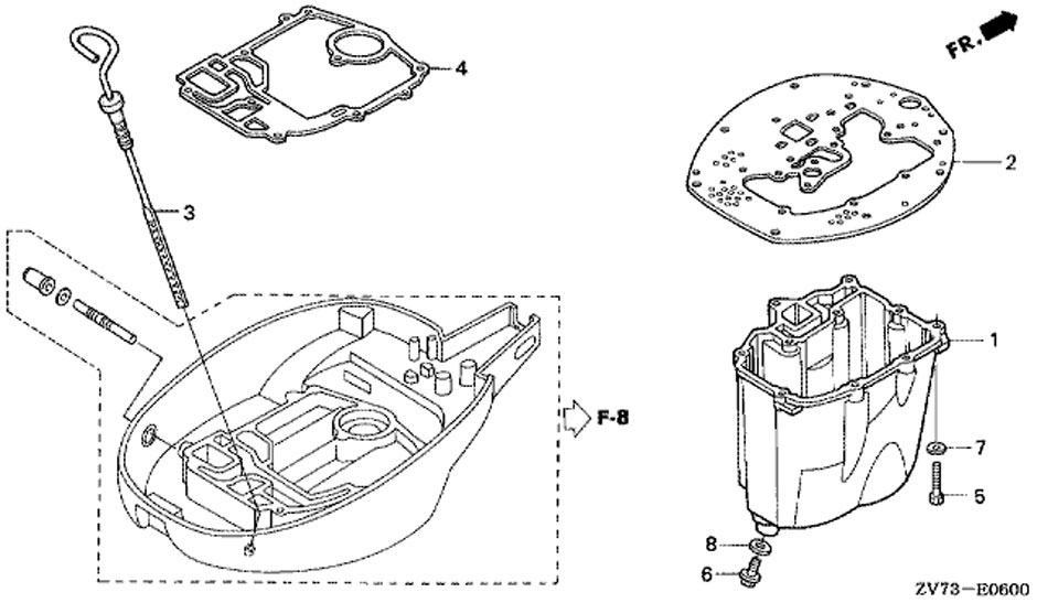    honda BF30 A4 SRTU, Oil Pan