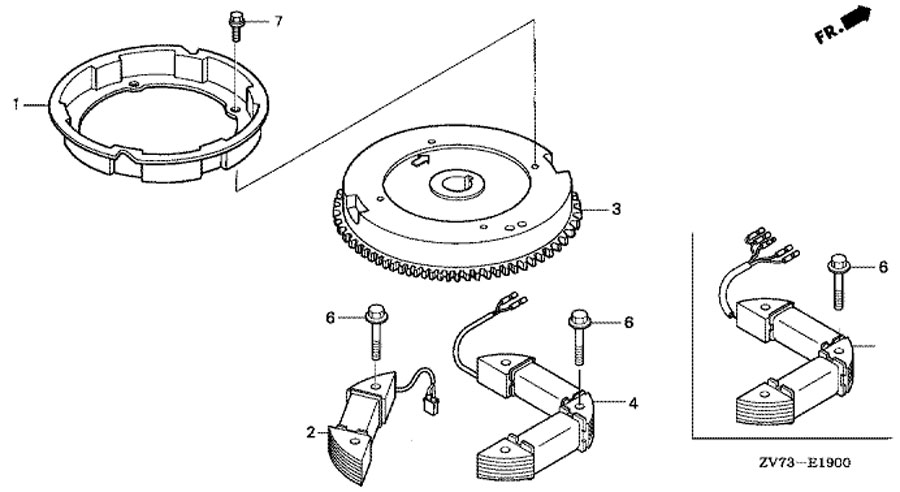  Flywheel honda BF30 A4 SRTU