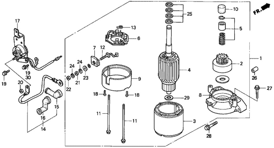  (Starter Motor Assy)  honda bf50a2 srtd