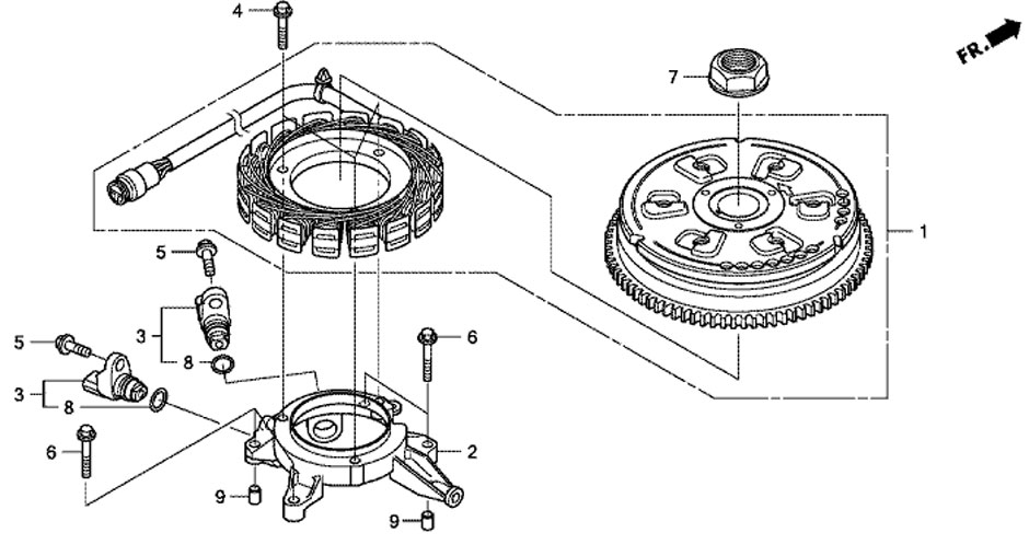    honda bf50d lrtu Alterator TBLACK