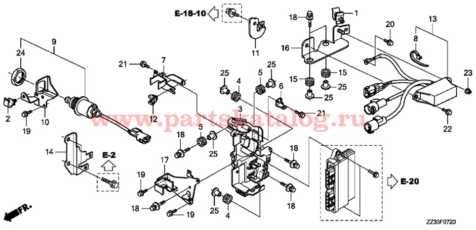    Honda bf60a LRTU, Electronic Parts Case