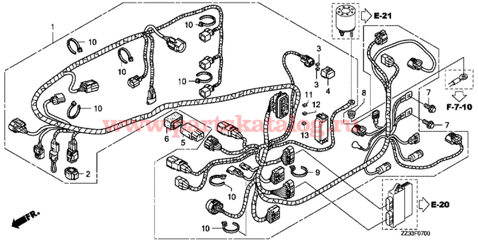    Honda BF60A LRTU, Wire Harness