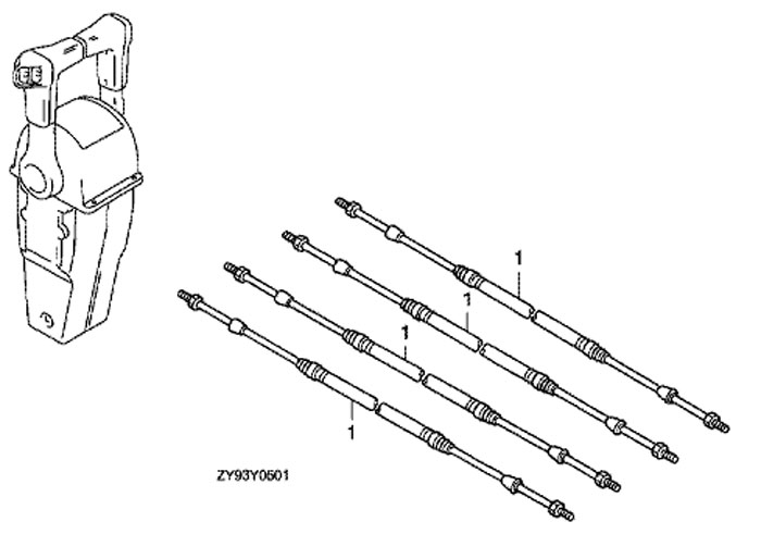   -   Honda BF90 DKO LRTU Double Cable