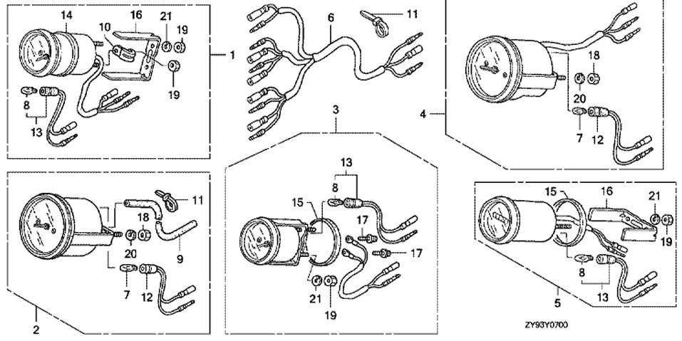   Honda BF90 DKO LRTU, Speedometer Kit