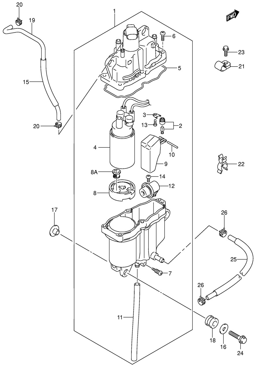 ���������� ����� ������� Suzuki DF115TL - ��� DF115WT, DF115WZ, DF100WT