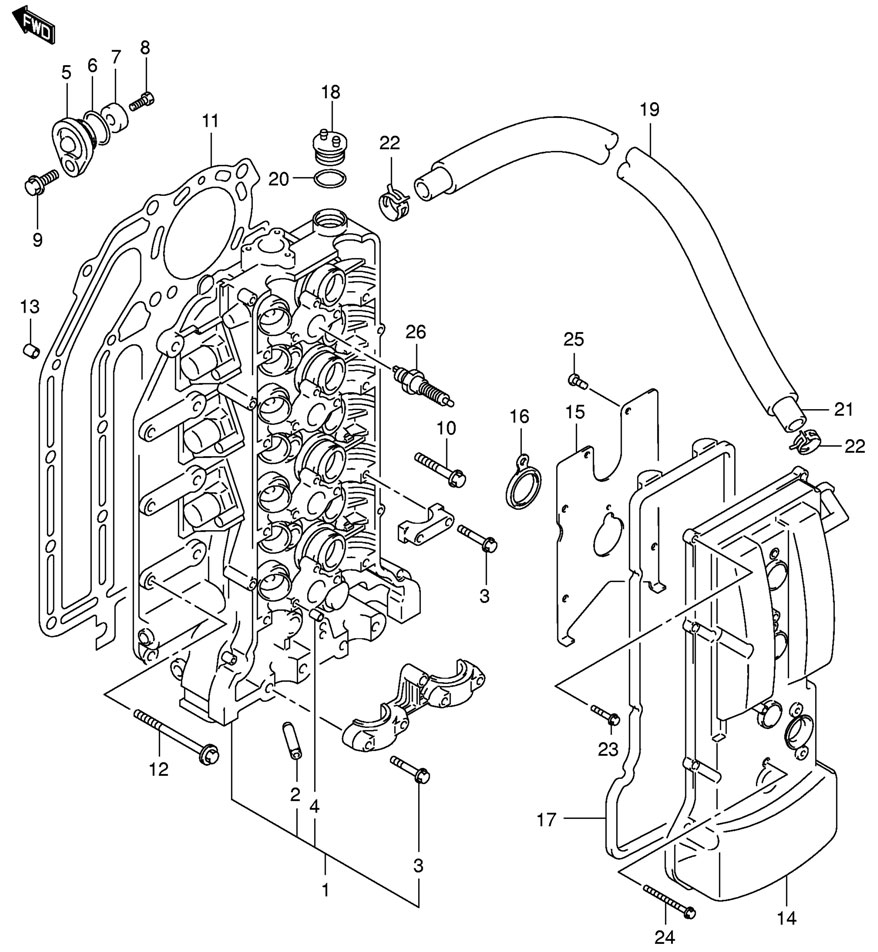 ������� ����� ��������, ��������� Suzuki DF140 TLK11 (E1) K11