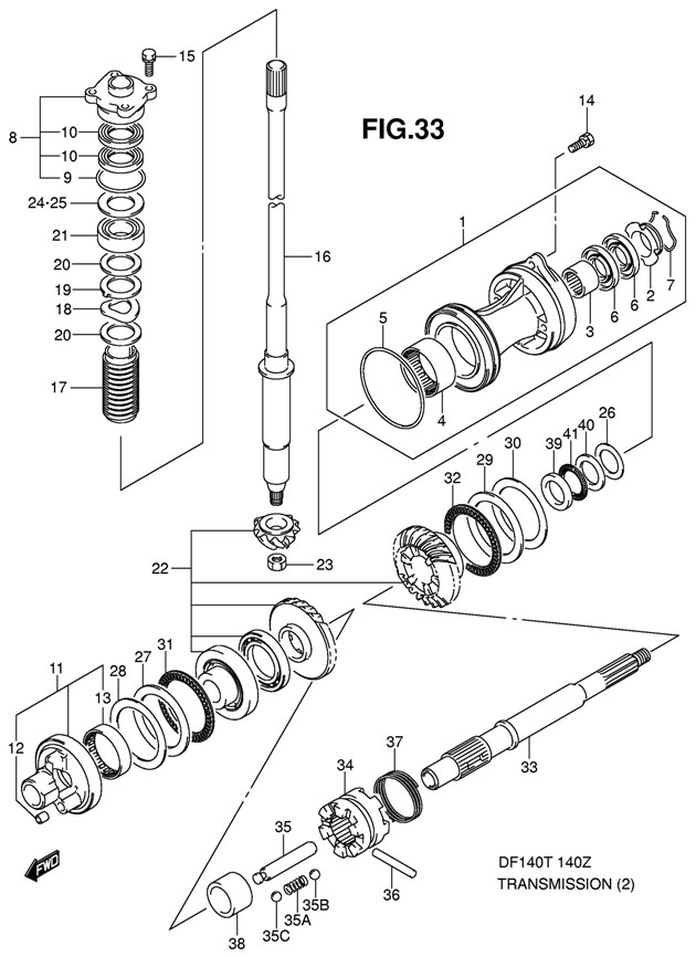 ����������� Suzuki DF140TL K11 (E1) �� Suzuki DF140Z, DF140WZ