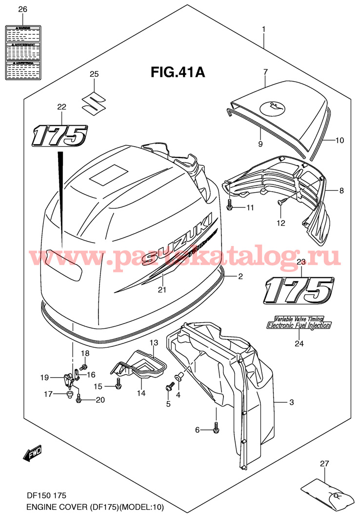 ����� ������ Suzuki df150 tx k11 �� ������ DF175 2010-2011 ����