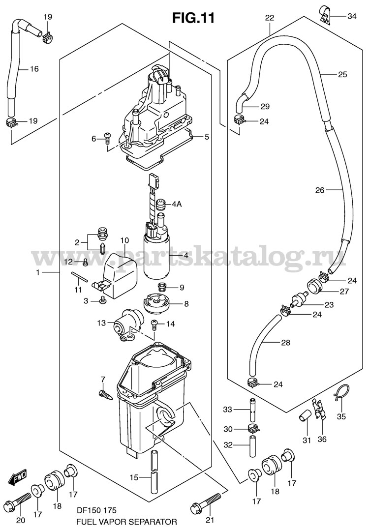���������� ����� ������� Suzuki DF-150 TX K11 2011