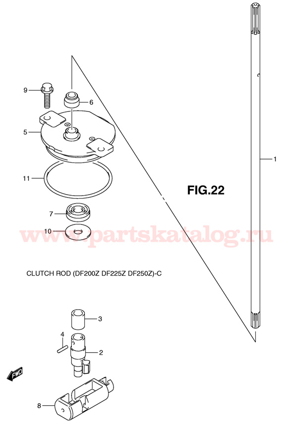 ���� ��������� Suzuki df 200 TK11 2011, ����������� DF200T, DF225T, DF250T