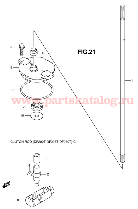 ���� ��������� Suzuki df200 TK11 2011 �� ����������� DF200T, DF225T, DF250T