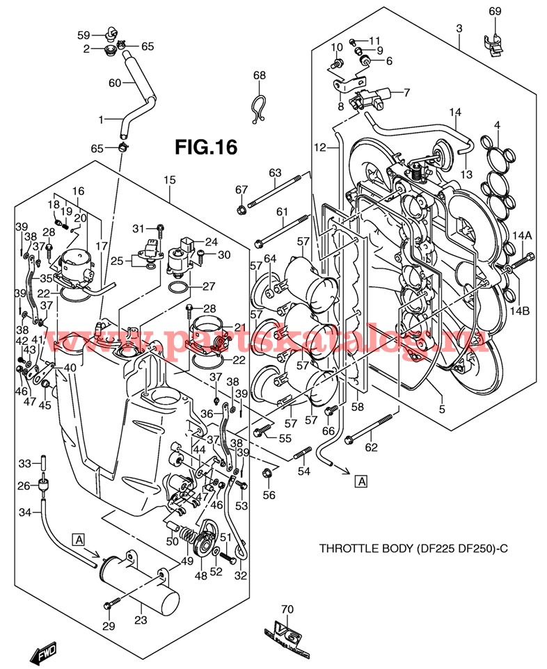 ������ �������� Suzuki DF200 TK11 (E1) 2011 �� DF225, DF250