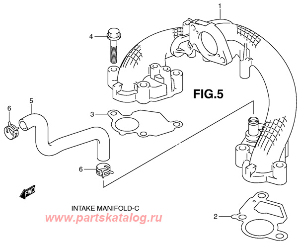 ����������� ����������� suzuki df25 sk10, Intake Manifold