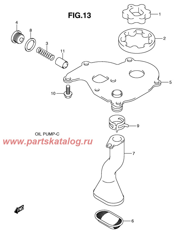 �������� ����� Suzuki df25 k10, Oil Pump