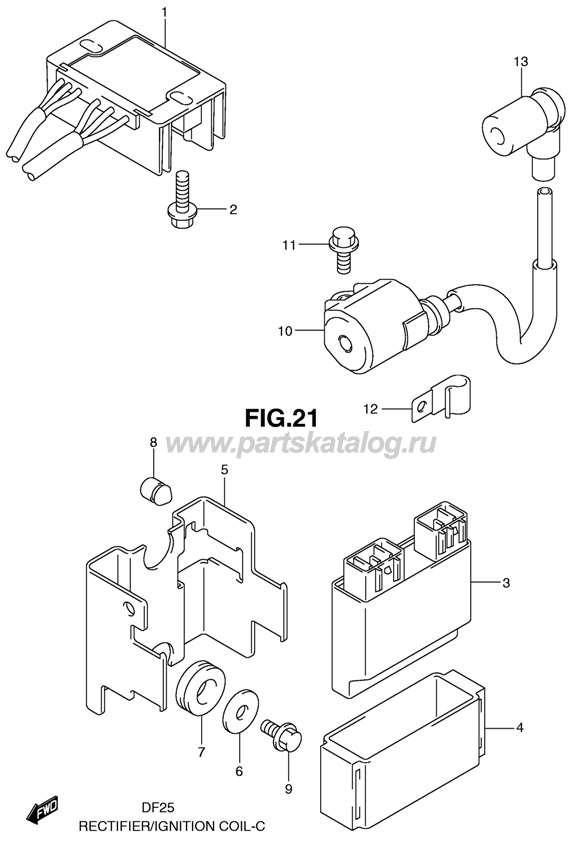 ����� Suzuki df25 k10 - ����������� Rectifier � ������� ��������� Ignition Cool