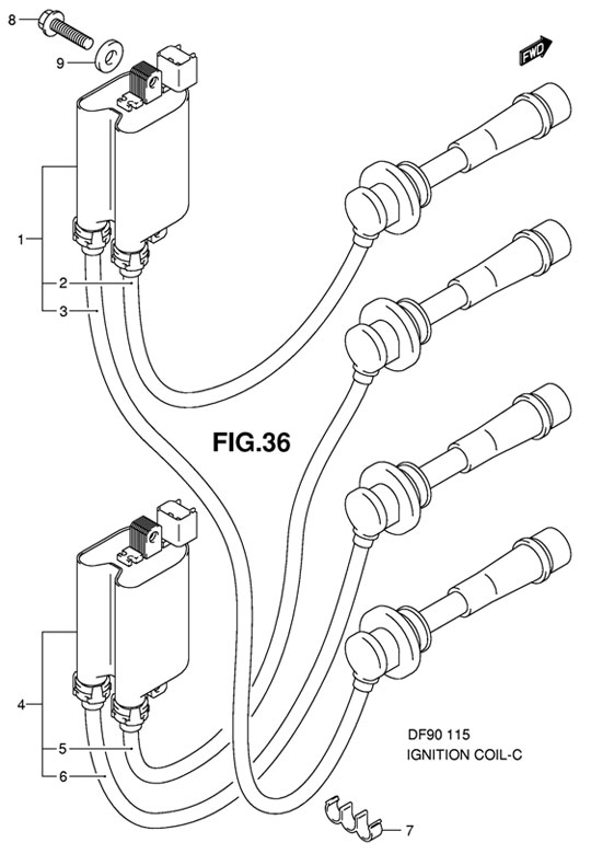 ������������ �������� - ������� ��������� Suzuki DF 90 TL K8