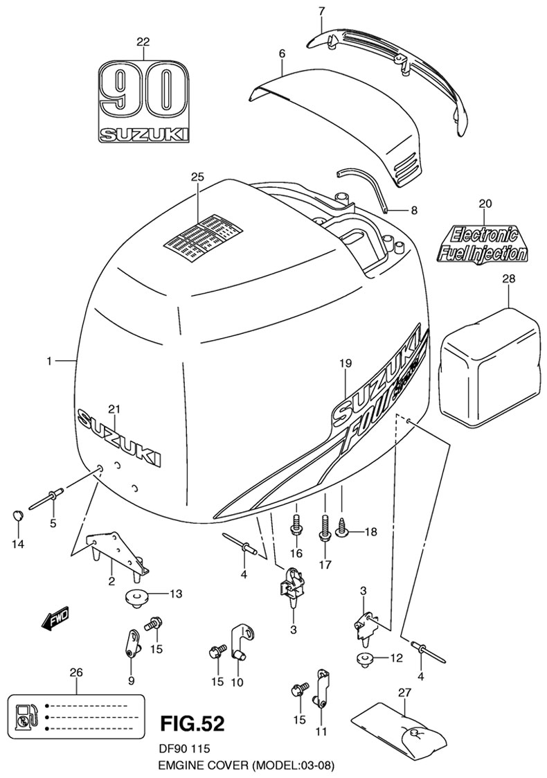 ������ ��������� Suzuki 90 K8 ��� ������� 2003-2009 ����