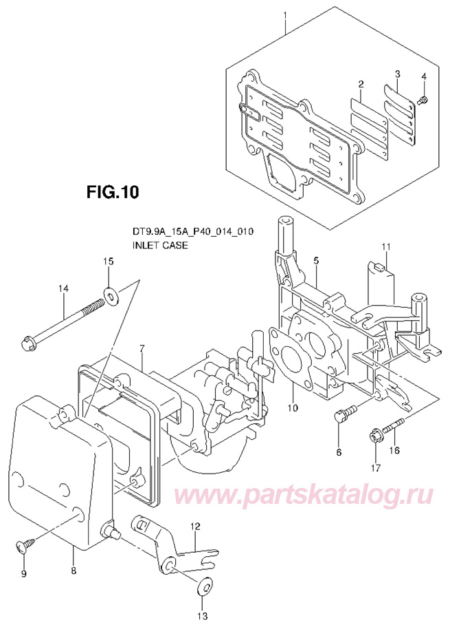 �������� suzuki dt15a 2013, ������ Inlet Case