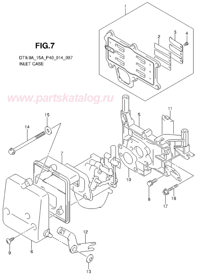 Inlet Case suzuki dt15a 2013, �������� �� �������� �����