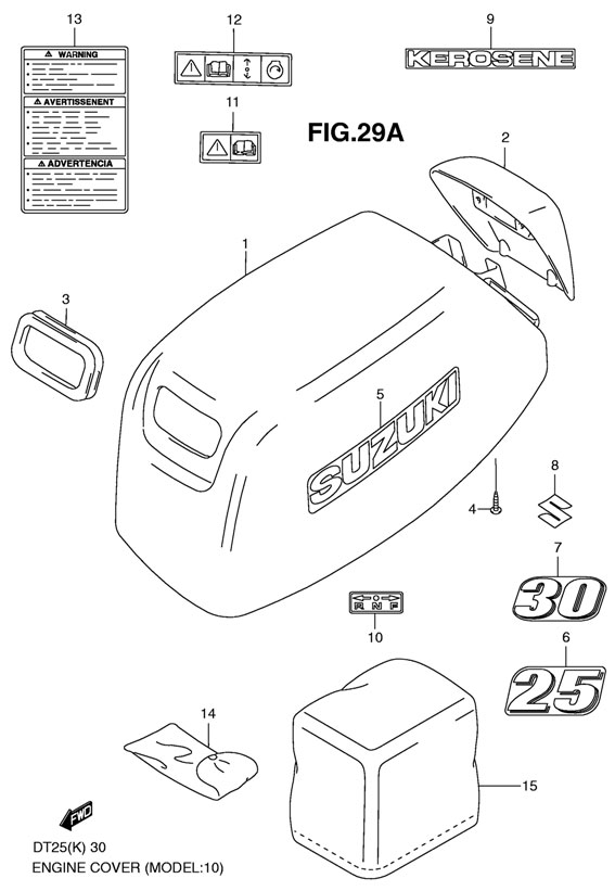 ����� suzuki dt30 lk11 2011, ������ DT25K:010001~ � DT30:010902~