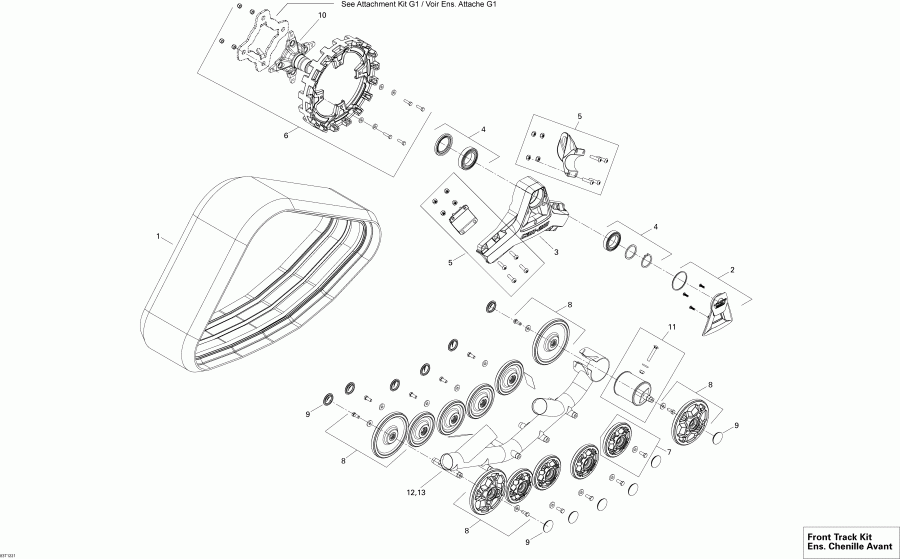  BRP 0Rear Track kit  - Front Track Kit