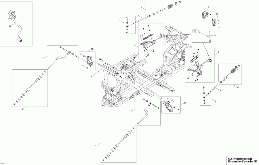 ATV BRP 0Rear Track kit - G2 Attachment