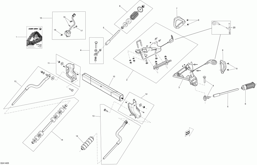 BRP  0Track Kit Front_01A1401a - 02a1405