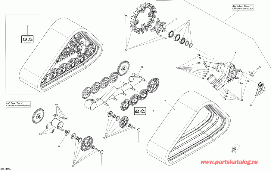 BRP  0Track Kit Front_01A1405a - 01a1405b