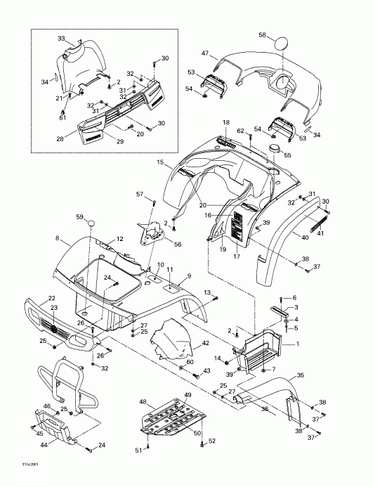 ATV BRP Traxter, 7400/ 7401/7413/7414, 1999  -   