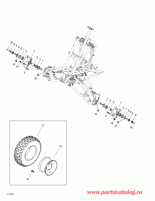   DS 650, 7404, 2000 - Drive System, Front