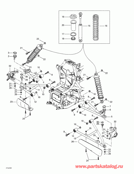  BRP Traxter, 7405/7406, 2000  - Front Suspension