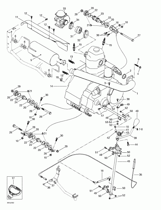   Traxter, 7407/7408, 2000 - Exhaust System