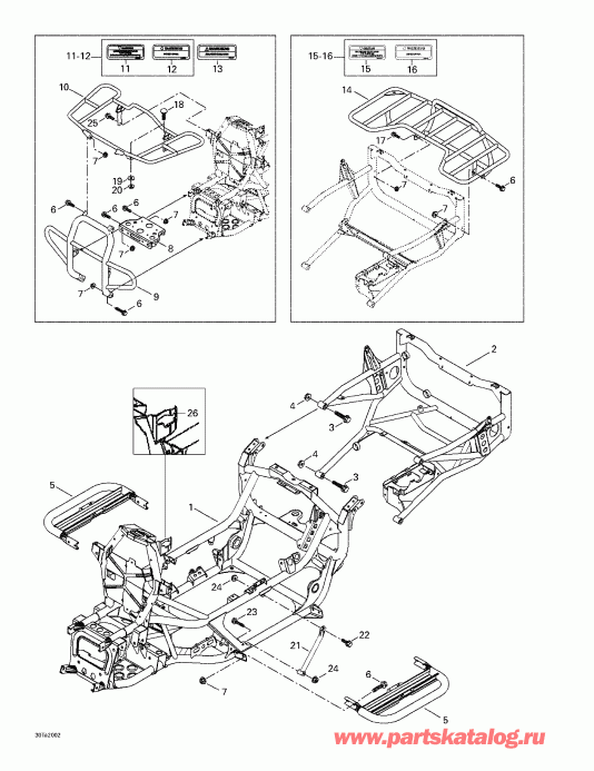 ATV  Traxter, 7407/7408, 2000  -   Luggage Racks