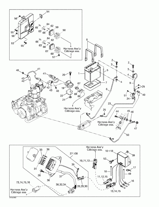  BRP  Traxter, 7407/7408, 2000 - Battery And Electrical Accessories