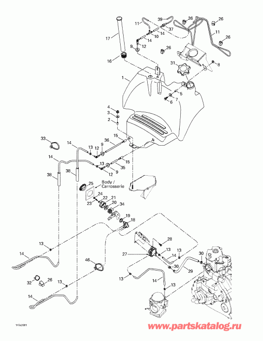 ����������  Traxter, 7413/7414, 2000 ������ - Fuel Tank