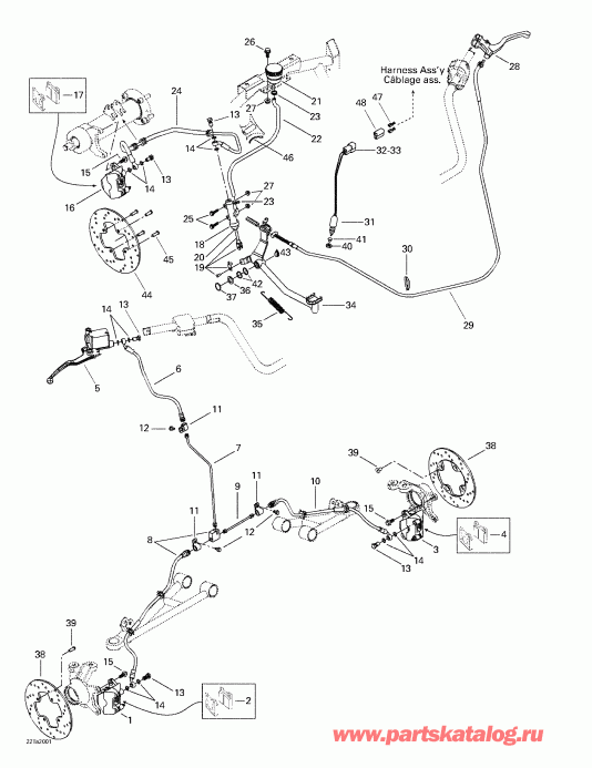  BRP Traxter, 7413/7414, 2000  - Hydraulic Brake