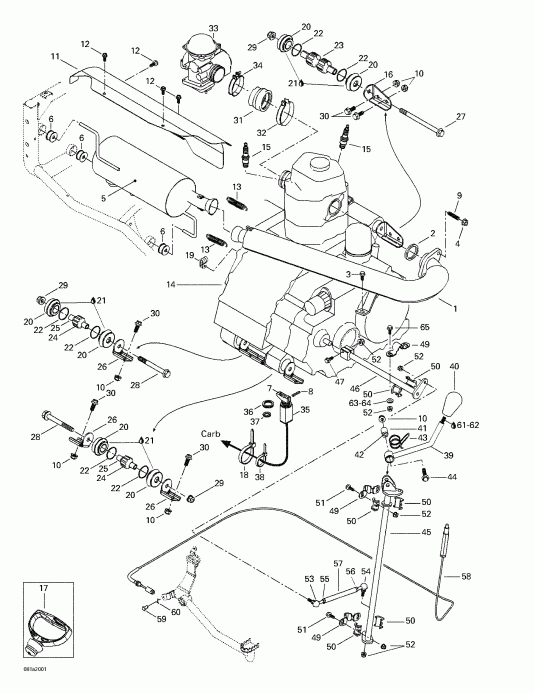  BRP Traxter, 7415/7416, 2000 - Exhaust System