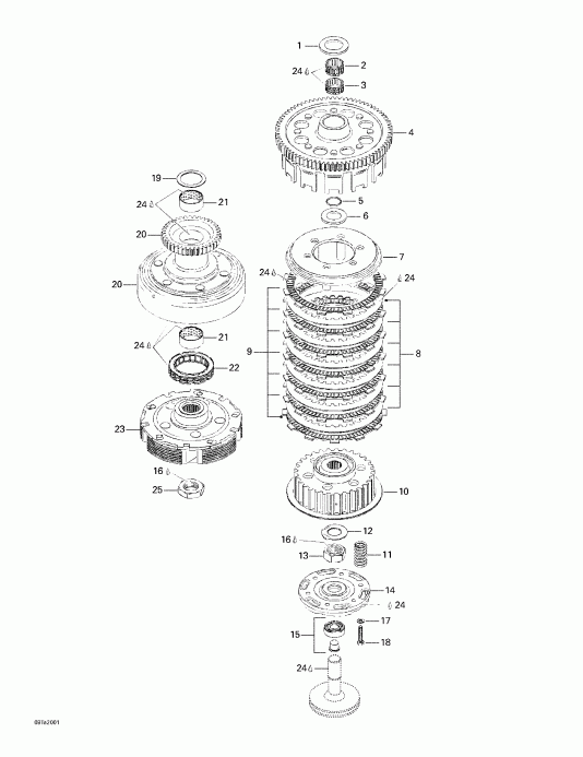  BRP Traxter, 7415/7416, 2000  - Clutch