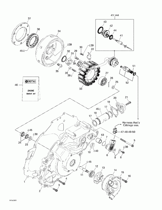  Bombardier  Traxter, 7417/7418, 2000 - Ignition And Water Pump