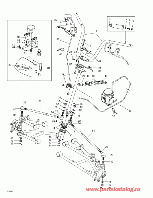  BRP Traxter, 7417/7418, 2000  - Steering System