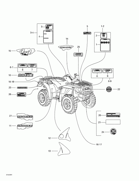 ������������ BRP Traxter, 7417/7418, 2000 ������ - ��������