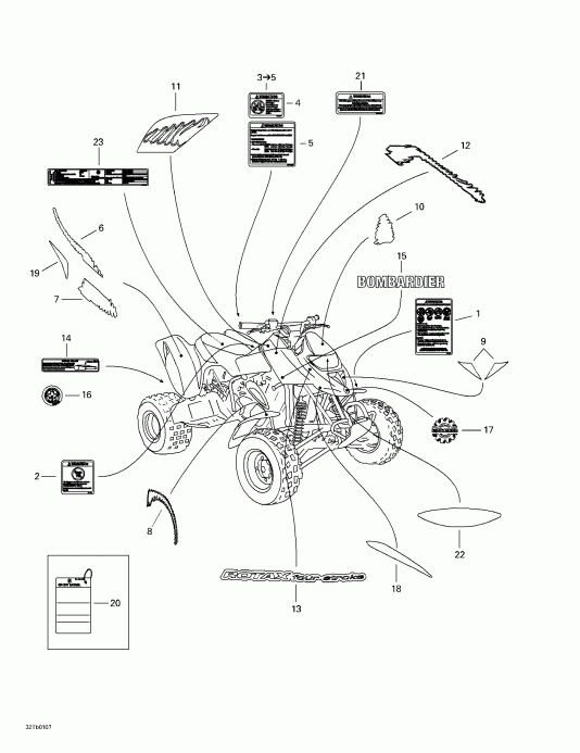  BRP  DS 650 (supplement), 7482, 2001 - Decals