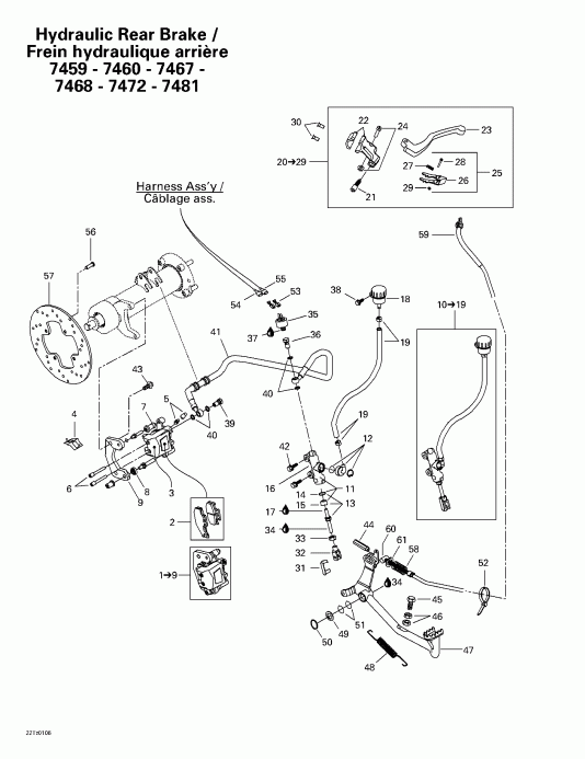 ���������� BRP Traxter, 7459/7460/7465/7466, 2001 - Hydraulic Rear ������ (7459 7460 7467 7468 7472 7481)
