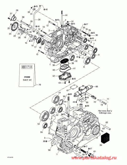 ATV  Traxter Autoshift, 2001  - Crankcase