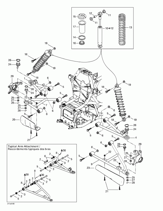   Traxter Footshift, Green/vert, 2001 - Front Suspension