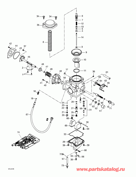 ������������ BRP Traxter Footshift, Red/rouge, 2001 ������ - Carburetor